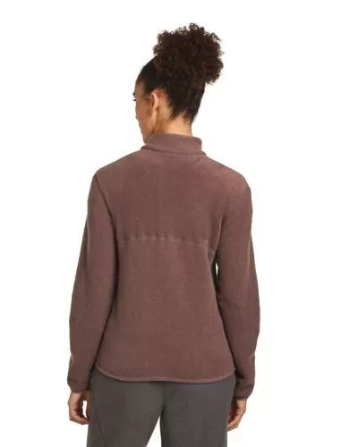 Icebreaker Women Merino Blend 800 RealFleece Classic Pile LS Zip - carob