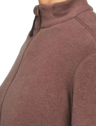 Icebreaker Women Merino Blend 800 RealFleece Classic Pile LS Zip - carob