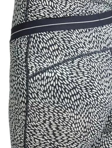 Icebreaker Women Merino 200 Oasis Leggings Flock Forms AOP - midnight navy
