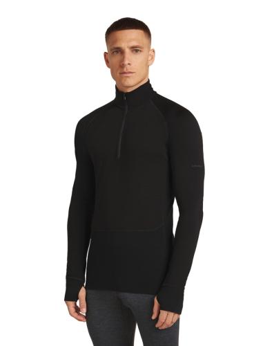 Preview: Icebreaker Men Merino 200 ZoneKnit LS Half Zip - black
