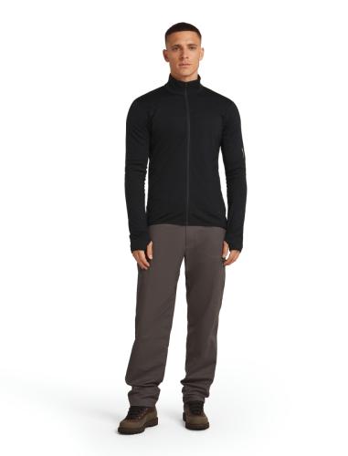 Preview: Icebreaker Men Merino Blend 300 RealFleece Descender LS Zip - black