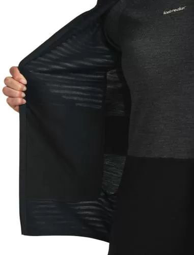 Icebreaker Women Merino Blend 300 RealFleece Descender LS Zip - black