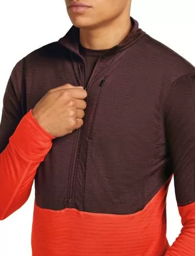 Icebreaker Men Merino Blend 200 RealFleece Descender LS Half Zip - java
