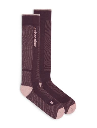 Preview: Icebreaker Women Merino Blend Ski+ Medium OTC Mountain Contour - java