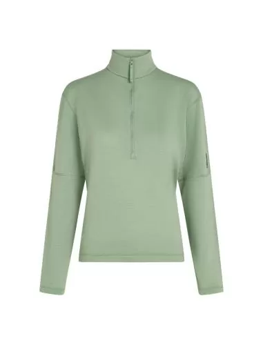 Icebreaker Women Merino 360 RealFleece Elemental LS Half Zip - seaglass