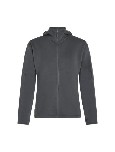 Preview: Icebreaker Women Merino 360 RealFleece Elemental LS Zip Hoodie - obsidian