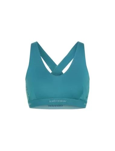 Icebreaker Women Merino Blend 125 Cool-Lite Sprite Racerback Bra - topaz