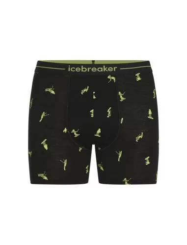 Icebreaker Men Merino 150 Anatomica Boxers Snow Day - black