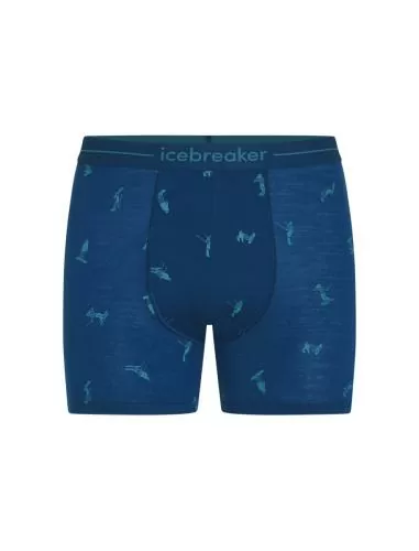 Icebreaker Men Merino 150 Anatomica Boxers Snow Day - atlantis