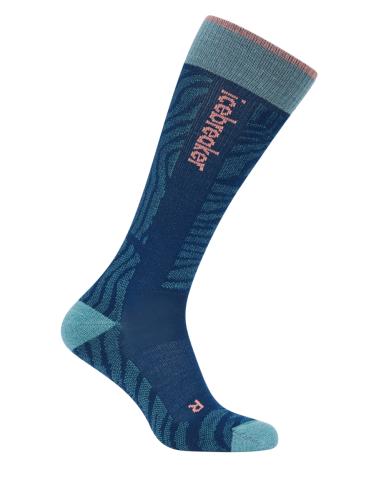 Preview: Icebreaker Women Merino Blend Ski+ Light OTC Mountain Contour - atlantis