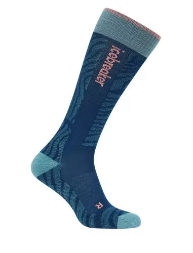 Icebreaker Women Merino Blend Ski+ Light OTC Mountain Contour - atlantis