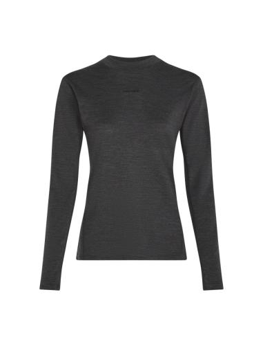 Preview: Icebreaker Women 200 MerinoFine Ace LS Mock Neck - jet hthr-011