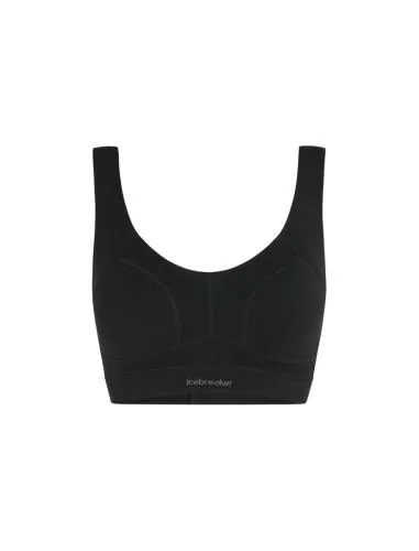 Icebreaker Women Merino Queens Clasp Bra - black