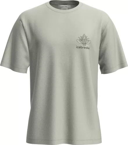 Icebreaker Men Merino 150 Tech Lite SS Relaxed Tee Fern Study - ecru hthr