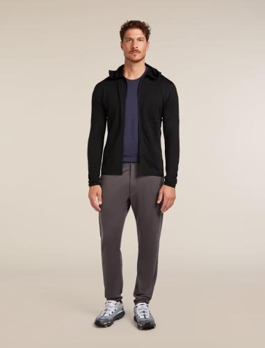 Preview: Icebreaker Men Merino Mer 560 Realfleece EleMtal II LS Zip H - black