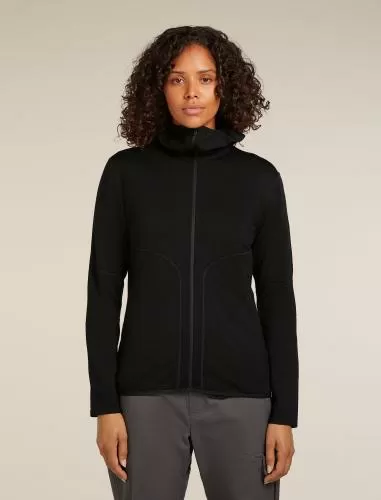 Icebreaker Women Merino Mer 560 Realfleece Elemental II LS ZH - black