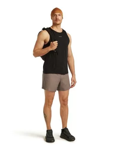 Icebreaker Men Merino Blend 125 ZoneKnit Speed 6" Shorts - porcini