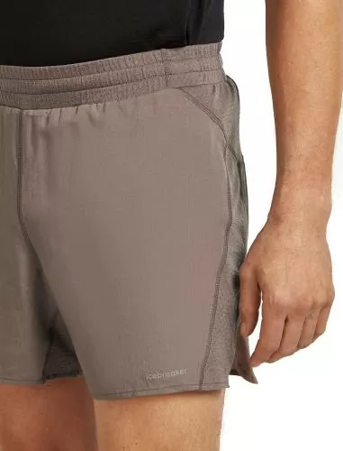 Icebreaker Men Merino Blend 125 ZoneKnit Speed 6" Shorts - porcini