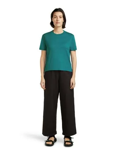 Icebreaker Women Merino 150 Tech Lite SS Crop Tee - tidal teal
