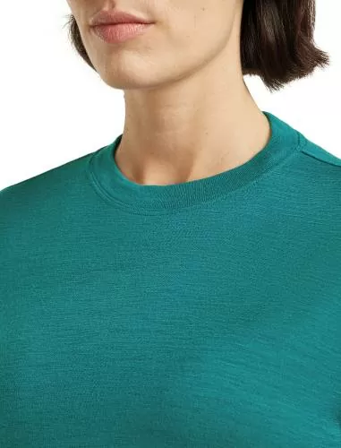Icebreaker Women Merino 150 Tech Lite SS Crop Tee - tidal teal