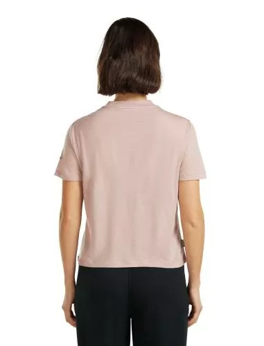 Icebreaker Women Merino 150 Tech Lite SS Crop Tee - pink quartz