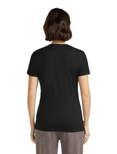 Icebreaker Women Merino 150 Tech Lite SS Tee Hike Path - black