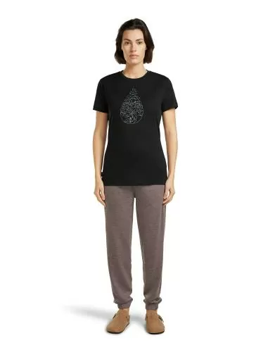 Icebreaker Women Merino 150 Tech Lite SS Tee Hike Path - black