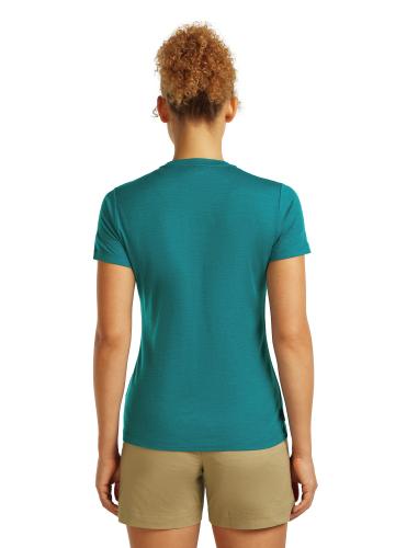 Preview: Icebreaker Women Merino 150 Tech Lite SS Tee Hike Path - tidal teal