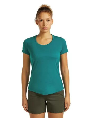 Icebreaker Women Merino Blend 125 Cool-Lite Sphere SS Scoop Tee - tidal teal