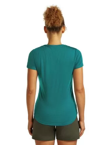 Icebreaker Women Merino Blend 125 Cool-Lite Sphere SS Scoop Tee - tidal teal