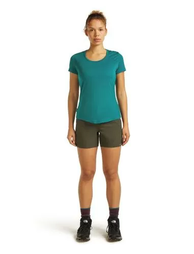 Icebreaker Women Merino Blend 125 Cool-Lite Sphere SS Scoop Tee - tidal teal