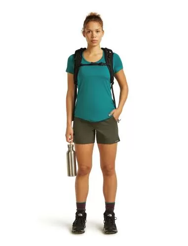 Icebreaker Women Merino Blend 125 Cool-Lite Sphere SS Scoop Tee - tidal teal