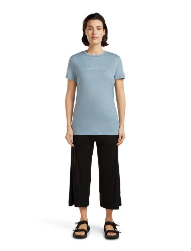 Preview: Icebreaker Women Merino 150 Tech Lite SS Tee Sparkling Stars - flint blue