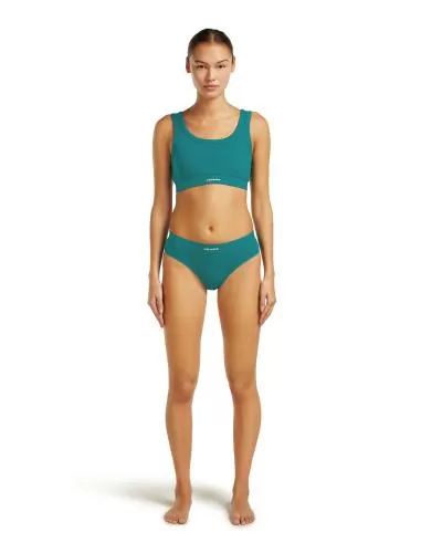 Icebreaker Women Merino Blend Rib Lotus Bra - tidal teal