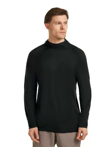 Icebreaker Men 150 MerinoFine Ace LS Hoodie UPF - black