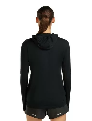 Icebreaker Women 150 MerinoFine Ace LS Hoodie UPF - black
