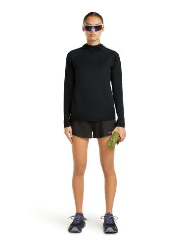 Icebreaker Women 150 MerinoFine Ace LS Hoodie UPF - black