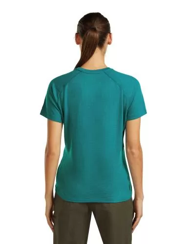 Icebreaker Women Merino 200 Waffle Elevation SS Tee - tidal teal