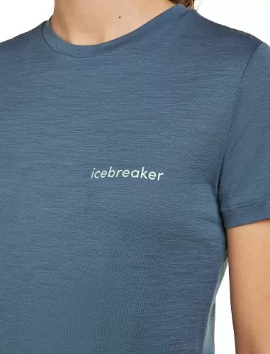 Icebreaker Women Merino 150 Tech Lite SS Tee IB Wordmark - dawn