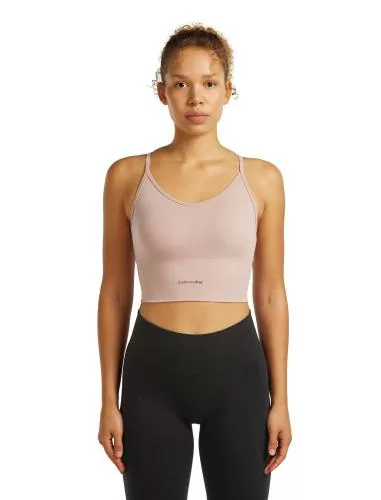 Icebreaker Women Merino Blend 260 Seamless Rib Strappy Tank - pink quartz