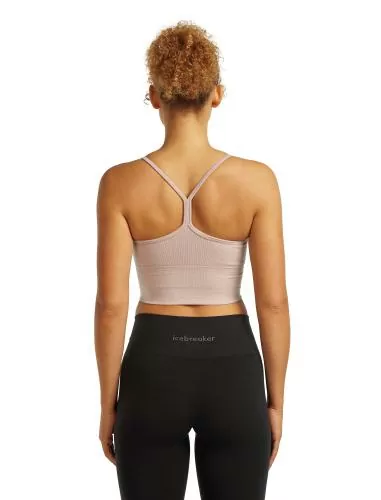 Icebreaker Women Merino Blend 260 Seamless Rib Strappy Tank - pink quartz