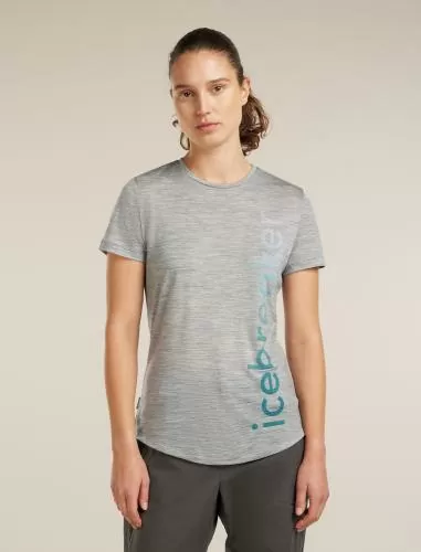 Icebreaker Women Merino Blend 125 Cool-Lite Sphere SS Tee IB Vertical - metro hthr