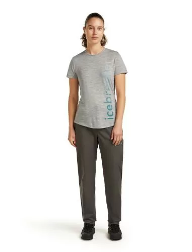 Icebreaker Women Merino Blend 125 Cool-Lite Sphere SS Tee IB Vertical - metro hthr