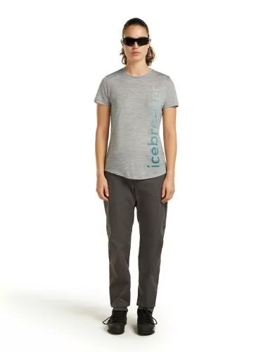 Icebreaker Women Merino Blend 125 Cool-Lite Sphere SS Tee IB Vertical - metro hthr
