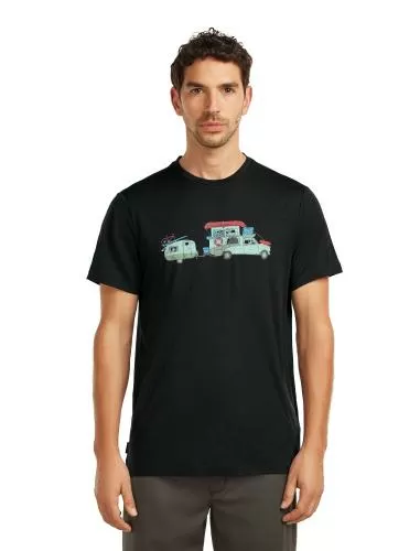 Icebreaker Men Merino 150 Tech Lite SS Tee Transportage - black