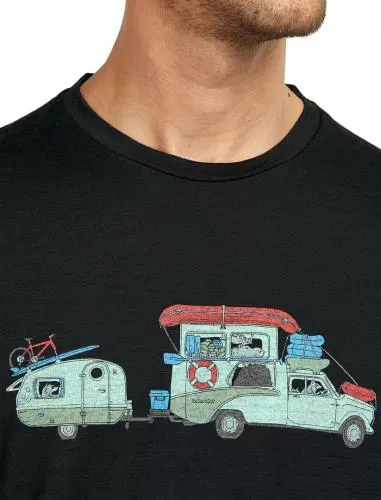 Icebreaker Men Merino 150 Tech Lite SS Tee Transportage - black