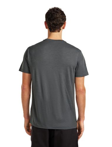 Preview: Icebreaker Men Merino 150 Tech Lite SS Tee Range Stripes - obsidian
