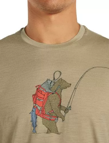 Icebreaker Men Merino 150 Tech Lite SS Tee Bear Catch - flagstone
