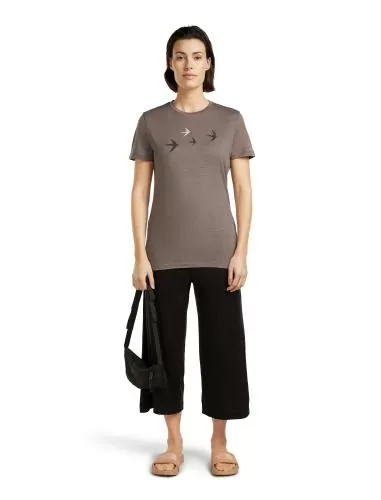 Icebreaker Women Merino 150 Tech Lite SS Tee Bird Transit - porcini
