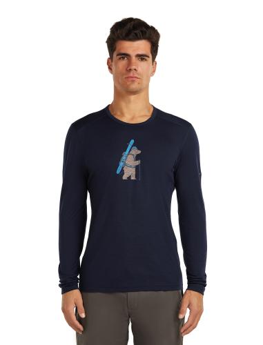 Preview: Icebreaker Men Merino 200 Oasis LS Crewe Bear Tour - midnight navy